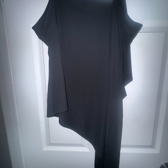 โจ Express Black Draped Asymmetrical Top | XL | NWT โจ - Picture 6 of 7